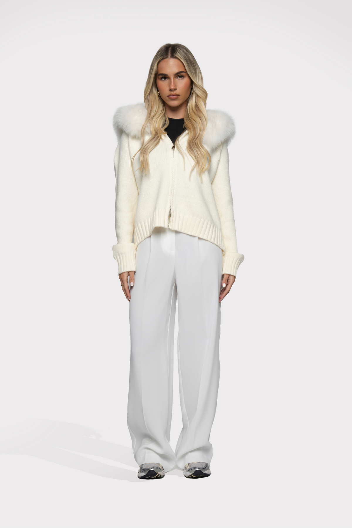 Cardigan Aveludado - Branco