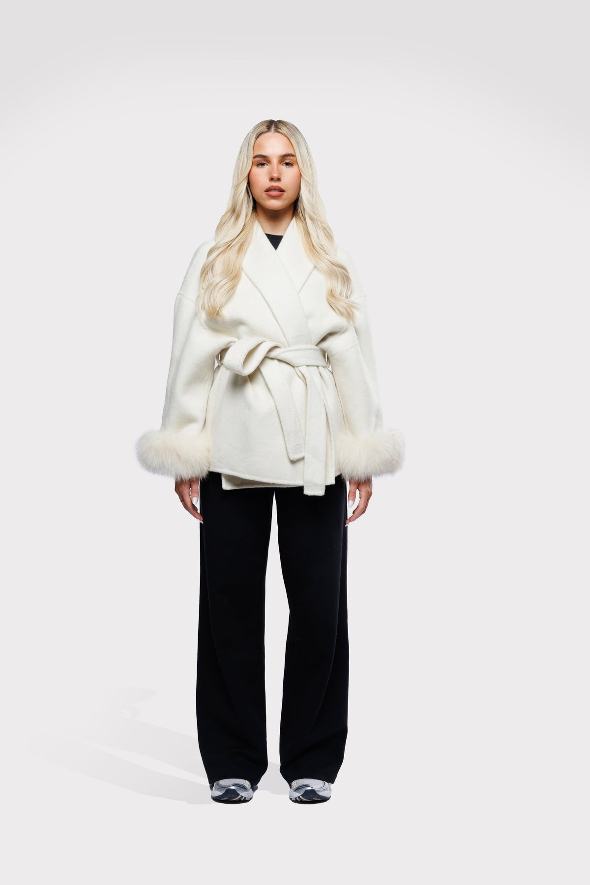 Blazer Aveludado com laço - Off-white